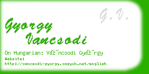gyorgy vancsodi business card
